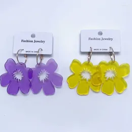 Hoop Ohrringe Böhmische Blume Y2K Drop Ohrringe Mode Adorment für Frauen Mädchen Sommerfestivals Strände Party Geschenk