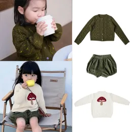 Camisolas Baby Girls suéteres 2022 New Winter Kids Fashion Knit Cardigan Cenino