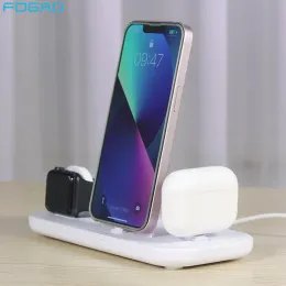 Stargers Wireless Charger Stand for iPhone 14 13 12 11 Apple Watch 3 in 1 Fast Charging Dock Cable Station for AirPods Pro iWatch 8 7 SE