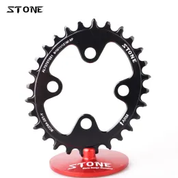 Peças Bicicleta de pedra Chainring 64 BCD 64mm Oval ou círculo para MTB Substitua a Chainring interna de dentes largos de escalada anel de roda de bicicleta