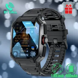 시계 2023 New Smart Watch Men Rugged Military IP68 방수 시계 Bluetooth Call 1.85 ''Xiaomi Andriod IOS 용 피트니스 스마트 워치