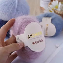 25 g di filati mohair di alta qualità contenuto morbido skinfriendly ecofriendly all'uncinetto per maglione a scialle 240411