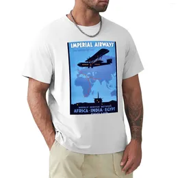 Herren Polos Imperial Airways Vintage Werbung Poster restauriertes T-Shirt Tier Prinfor Boys Sommer Tops Edition Herren T-Shirt Grafik