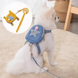 Collari per cani Leash con borsa per piccoli cani Multifunzione Backpack per la scuola di animali domestici Geste chihuahua