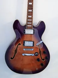 E-Gitarre glänzende lila halbwolke Körper, rechtshändige Rosenholz-Fingerboard Clear Pcikguard