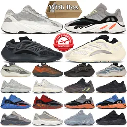 Con scarpe da corsa designer di scatole uomini da donna sneakers grigio solido azael alvah rame dissolvenza sale kanite analogico inertia da uomo allenatori sportivi per i corridori all'aperto