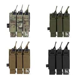 Кобуры Krydex для MP5 MP7 Kriss Triple Magazine Magazine Mourmage Tactical Morle Triple Triple Open Top Smg Mag Mouct Carrier для охоты на AirSoft