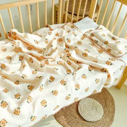 sets cobertor de bebê recém -nascido 4 camadas de algodão de algodão dos pontos de algodão, crianças dormindo acessórios para roupas de cama de swaddle Baby Quilts 110*135cm