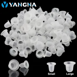 Inks YANGNA Mixed Size Disposable Tattoo Ink Cups Small Large Size Soft Silicone Tattoo Pigment Container Caps Tattoo Accessories