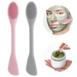 Scrubber da 1 pc a doppia testa in silicone pulizia pulizia spazzola per spazzole per maschera per maschera applicatore per le donne carenti per la pelle per il trucco del viso