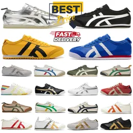2024 Japan Tiger Shoes México 66 Designers de tênis Sapatos de tela preto branco azul vermelho amarelo amarelo baixo mexico66 treinadores para homens e mulheres