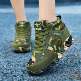 Scarpe casual sneaker da corsa camo da donna - design allacciabile alla moda traspirante in trama leggera per attività all'aperto