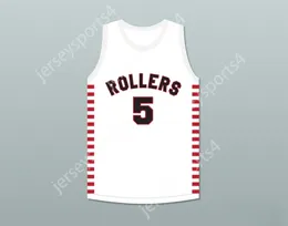 Пользовательский номер number № Mens Youth/Kids Kenny Sailors 5 Providence Steamrollers White Basketball Jerse