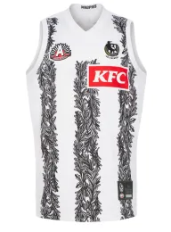 Rugby 2022 COLLINGWOOD MAGPIES HOME GUERNSEY INDIGENOUS RUGBY JERSEY size SMLXLXXL3XL