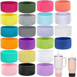 7.5cm 9cm Diamond Silicone Boot Sleeve Cups Tumbler Cover Coasters Fit 20oz 30oz 40oz Tumbler With Handle 32oz 40oz Wide Mouth Water Bottle Anti-Slip Bottom Bumpers