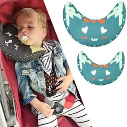 Pillow Baby Pillow For Car Moon Shape Infant Boys Girls Seat Belt Shoulder Support Cushion Sleeping Child Neck Head Protection Pillow