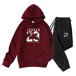 Projektant 2024 Winter Brand TrackSuits Zestawy męskie pulower z długim rękawem + joggingowe spodnie 2PCS