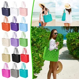 Большой Boggs Beach Bag Summer Eva Beach Basket Women Picnic Tote Bag Holes