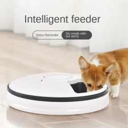 Alimentadores de moda Pet Food Bowl semiautomático 6 Furro de pet smart alimentador de gato quantitativo gato automático alimentador de alimentação de cães Máquina de alimentação