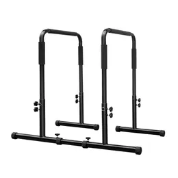 Adjustable Dip Bar Heavy Duty Steel Parallel Push Up Stand, Dip Station for Home Gym Strength Training Workout