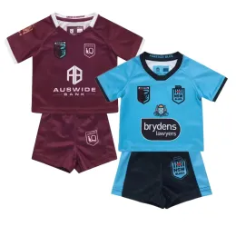 Rugby Kids Suit Rugby Jersey 2022 2023 QLD Maroons Australia NSW Blues State of Origin Young Children Shirt Rugby