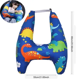 Kudde Cartoon Dinosaur Children's Model Car Sleep Headrost Pillow Tupplur Bälte Kudde Nacke Täcker Interiör Tillbehör