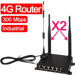 ルーターファイアウォールルーター4Gルーター産業インテリジェントフローコントロールWiFiモデムルーターネットワークアダプター付きSIMカードスロット300Mbps