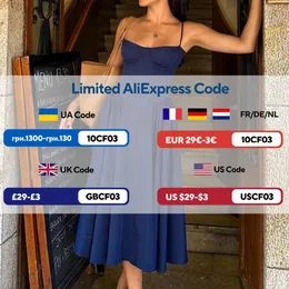 Elegant A-Line Midi Dress: Ultra-Thin Spaghetti Strap, Navy Casual