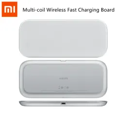 شواحن Xiaomi Multicoil Wireless 20W Max Support Fast Charge Support 3 أجهزة إعادة شحن متوافقة مع شاحن 120W وكابل 6A