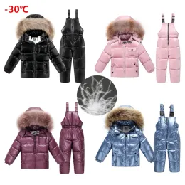 Marchio cappotto 2022 abbigliamento per bambini invernale russo giù per ragazze abbigliamento da abbigliamento e cappotto per ragazzi snowsuit impermeabili