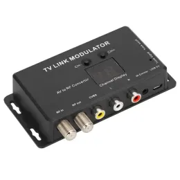 Receivers TM70 IR Modulator UHF TV LINK Modulator AV to RF Converter IR Extender with 21 Channel Display PAL/NTSC High Quality