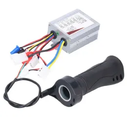 Acessórios Kit de controlador de motor ebike 36V/48V 500W Bicicleta elétrica Controlador de escova curta Greia do polegar de cabo curto Conjunto