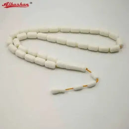 Strands Man's Tasbih ad alta imitazione avorio in resina perle di preghiera regalo per padre di buona qualità Misbaha Braccialetti bianchi