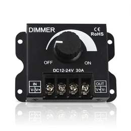 DC 12V-24V LED Dimmer Switch 30A 360W منظم الجهد الجهد وحدة تحكم قابل للتعديل ل 5050 مصباح مصباح LED LED Dimming Dimmers