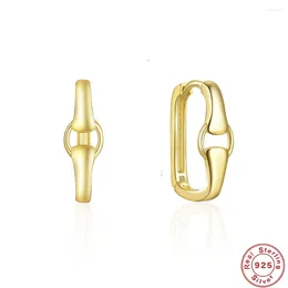 Hoop Earrings AIDE 925 Sterling Silver Special Design Square Circle For Women INS Korean Fashion Ring Simple Jewelry