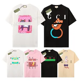 Tasarımcı Erkek Tişört Lüks Marka Adam Kadın Tshirts Mektuplar Baskı Kısa Kollu Moda Pamuk Gömlek Erkekler Gevşek Tees Boyut XS-XL