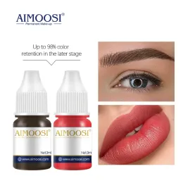 Bläck AIMOOSI 3ml Tatuering Mikrobladande färgfärg Pigment för semi permanenta kroppsögonbryn Eyeliner läppfärg