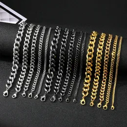 Aço inoxidável da Iparam não desaparecerá para mulheres pulseiras de cadeia cubana masculino punk jóias de moda pesada 240417