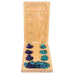 Sets 1 Set Wooden Mancala Board Toy African Gemstone Chess Folding Board Toy Bike