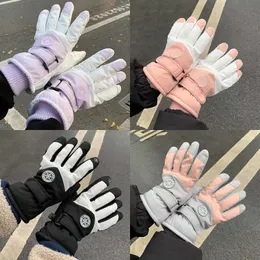 for Gloves Women in Can Touch Screen Cycling Windproof Winterproof Points with Wool Thickened Waterproof and Non-slip Warm Winter Cyclg Wdproof Wterproof Pots Wter