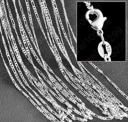 10pcsLot 2mm Figaro Chain 925 Sterling Silver Jewelry Necklace Chains with Lobster Clasps Size 16 18 20 22 24 26 28 30 Inch3540050