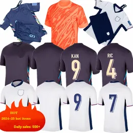 2024 2025 Jerseys de futebol da Copa da Copa da Euro da Inglaterra Kane Rashford Mount Sterling Bellingham Saka Trippier 24 25 Seleção nacional casa White Away Men Kid Kit Women