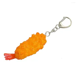 Dekorativa blommor PVC Creative Artificial Simulation Tempura Keychain Pendant Window Food Model Shooting Props Children's Toys School Bagage