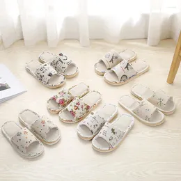 Slippers Maogu Легкие унисекс осенняя спальня обувь женские льняные шлепанцы женщины домашнее крытое пол мягкая пара льня