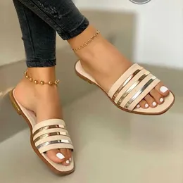 Slippers Summer Women Luxury 2014 Outdoor Beach Flip Flat Sandals Trend Design Slips Shoes Plus Size 43 H240423