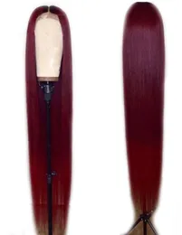 Sweetheart Natural Airline Natural Dark Roots Burgundy Long Straight Sintetico Le parrucche anteriori per donne parrucche ombre glutenessie Resistenza di calore Resistenza9418357