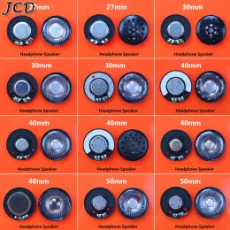 Kablolar jcd 1pcs 27 30 40 50mm kulaklık sürücüsü hifi kulaklık hoparlör kapak 32ohm beyaz siyah manyetik gürültü azaltma hoparlör