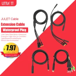 Luzes Julet Cable Motor Ebike Fio de cabo de extensão à prova d'água para controlador/luz/ebrake/acelerador/visor acessórios de bicicleta elétrica