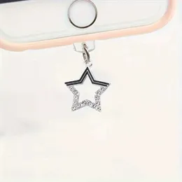 الهاتف الخليوي مضاد للأدوات اليدوية DIY Pentagram قابس غبار الهاتف مناسبة لجمع iPhone Samsung type-C INTRAFACE COMMONCTOR Y240423