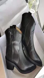 Black Isabel Paris Marant Ankle Boots äkta läder Dewina Fashion Show Catwalk Shoes4563433